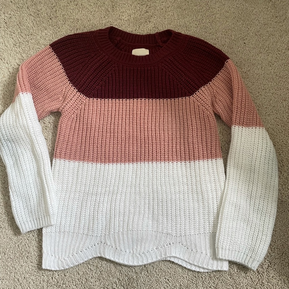 Francesca’s Harpers vintage Colorblock sweater XS NWT NEVER WORN